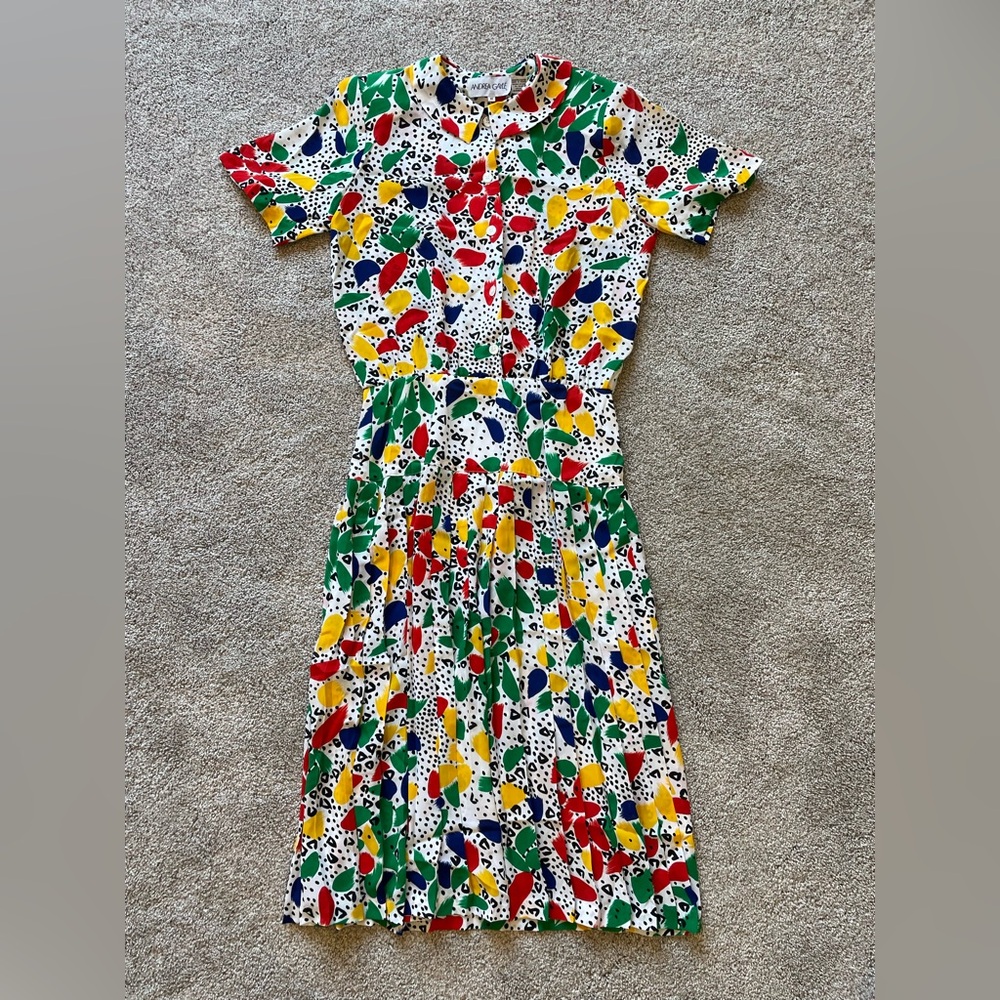 Women’s Vintage Andrea Gayle Abstract Dress- Size 10